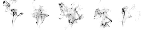 istock swirling movement of black smoke group 1353735225