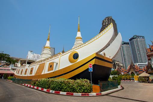 Wat Yannawa is an old temple with beautiful architecture and an important tourist attraction of Bangkok in Thailand