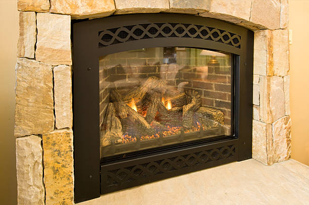 istock Fireplace and Burning Flames of Fire 135373664