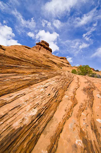 Photo of Red Rock Sandstone Striations