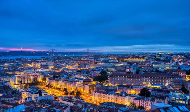 istock Lisbon in Portugal at night 1353737766