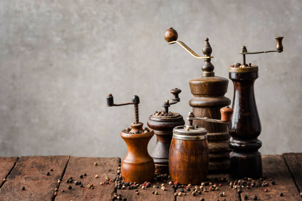 istock Collection of vintage pepper mills 1353739540