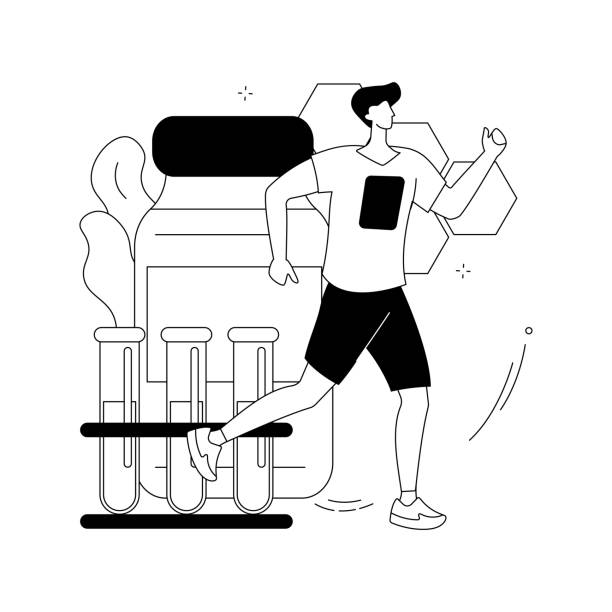 векторная иллюстрация абстрактного понятия допинг-теста. - doping test stock illustrations
