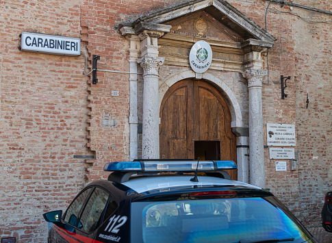Police Station (Carabinieri Commando Stazione Siena Centro) at Piazza San Francesco, Siena, Italy 10.07.2021