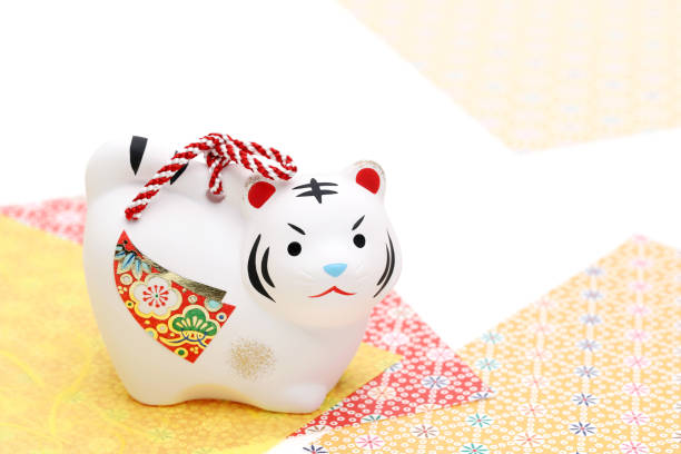 istock Japanese new year tora tiger decoration 1353746064