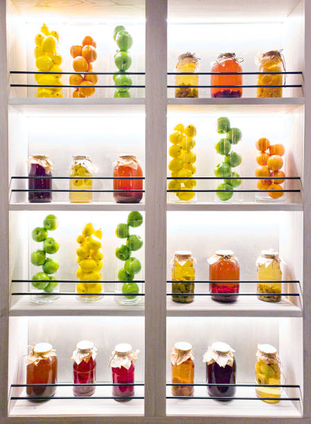 istock Glass jars with fruits 1353751910