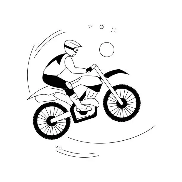 Vector illustration of Motocross abstract concept vector illustration.