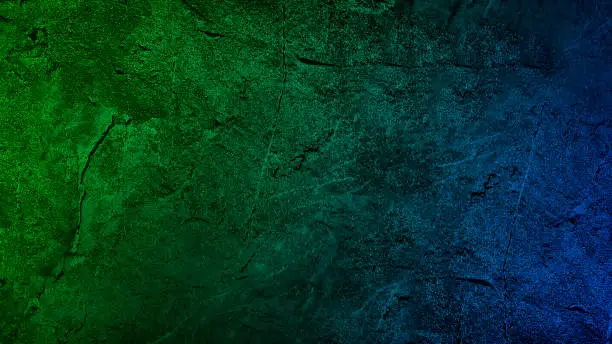 Photo of Bright blue green abstract background. Gradient. Toned grunge texture.