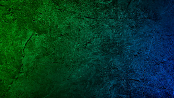 bright blue green abstract background. gradient. toned grunge texture. - blue tinted imagens e fotografias de stock