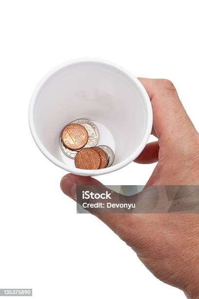 Begging Stock Photo - Download Image Now - Coin, Disposable Cup, Assistance