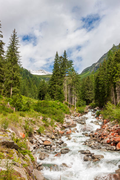 istock landscape with stream. Riva di Tures, south tyrol 1353762684