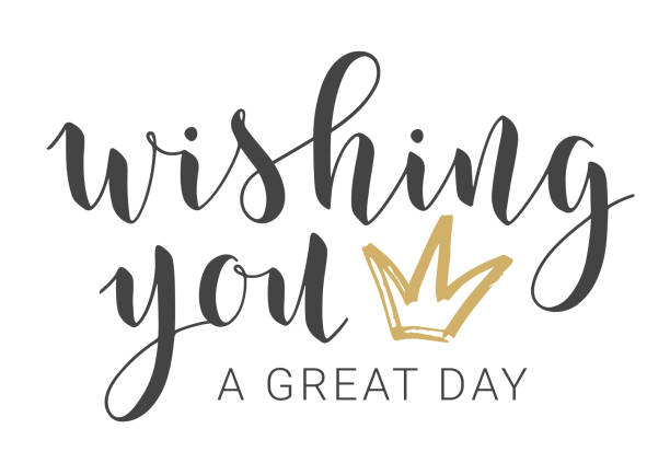 istock Handwritten Lettering of Wishing You A Great Day. Vector Illustration. 1353763038