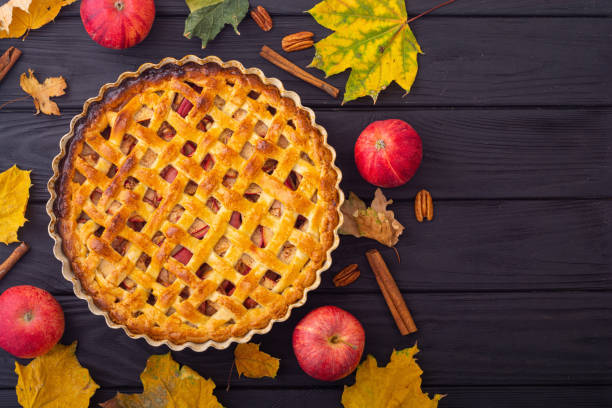 istock Homemade autumn apple pie 1353765827