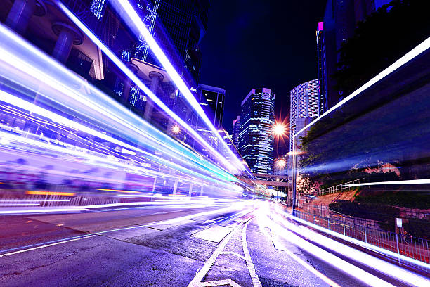 istock City night life with blurred lines 135376628