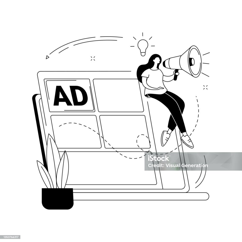 Ad Writing Abstract Concept Vector Illustration Stock Illustration ...