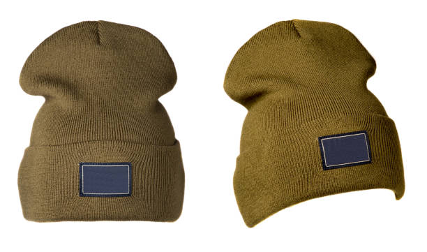 istock hat isolated on white background .knitted hat .brown hat 1353767920