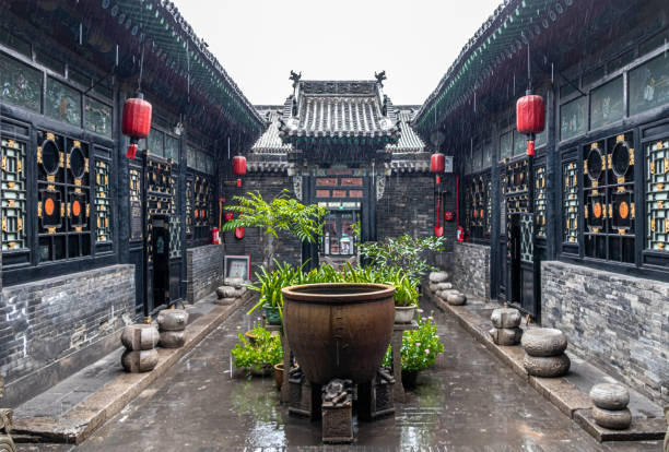 Courtyard urn of a old house at Pingyao