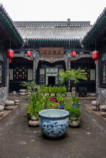 istock Courtyard urn of a old house at Pingyao 1353768773