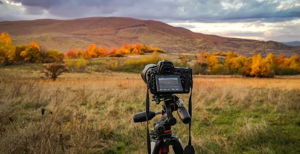 istock Shooting a landscape in the autumn Carpathian mountains 1353770876