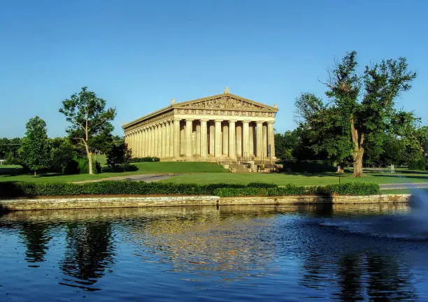 Early morning at the Parthenon in Centennial Park, Nashville, TN.
