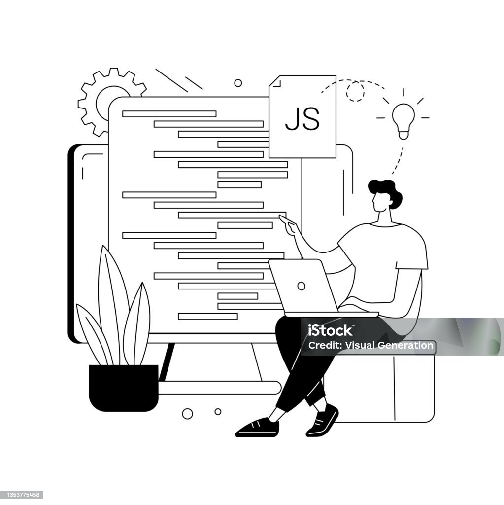 Javascript Abstract Concept Vector Illustration Stock Illustration ...