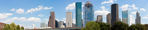 Houston Skyline - Ultrawide Pano stock photo