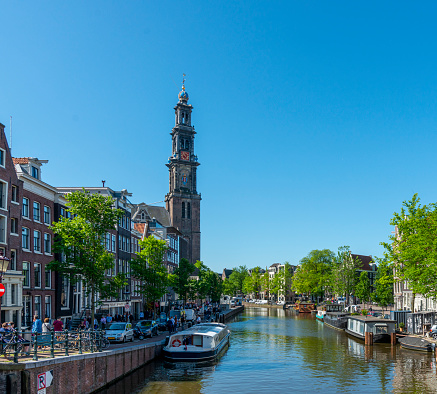Haarlem, the Netherlands city view. Summer in Europe.