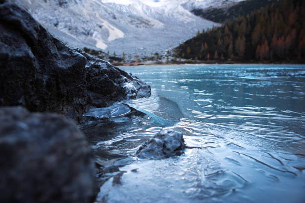 Icy Lake Sorapis in atumn