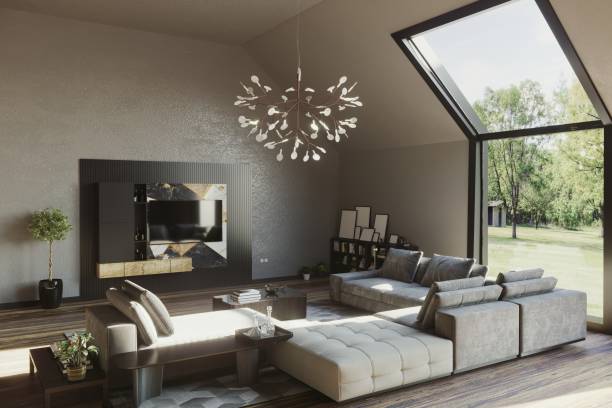 istock Luxury Living Room Interior 1353777457