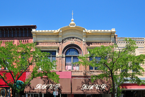 Cañon City, Fremont County, Colorado, USA: Central Block -  architect C.C. Rittenhouse and builder A.C. Jensen, for T.B. Coulter - architecture with Beaux Arts influence - Main Street, old town.