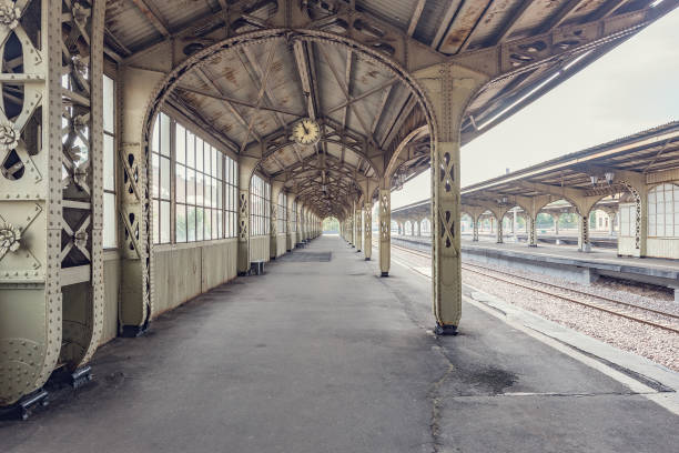 istock Empty old railway station. Saint Petersburg. Russia. 1353783543
