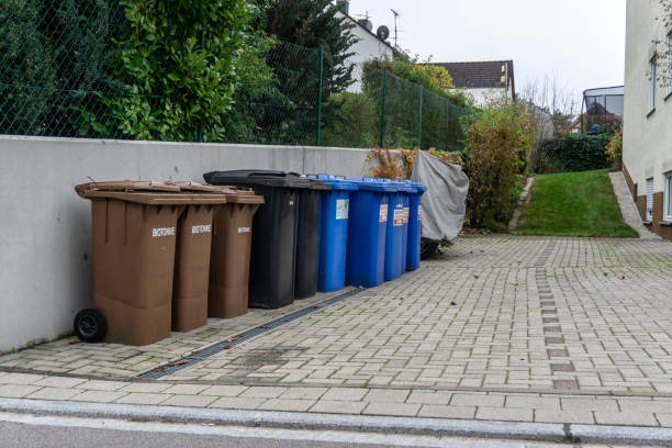 istock Garbage bins in front of a house 1353784500