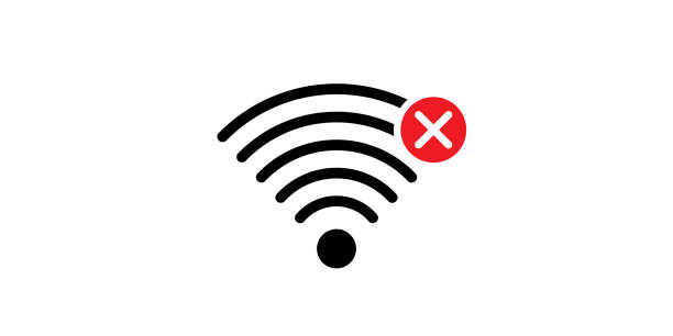 Wifi signal problem icon illustration Wifi signal problem icon illustration no signal stock illustrations