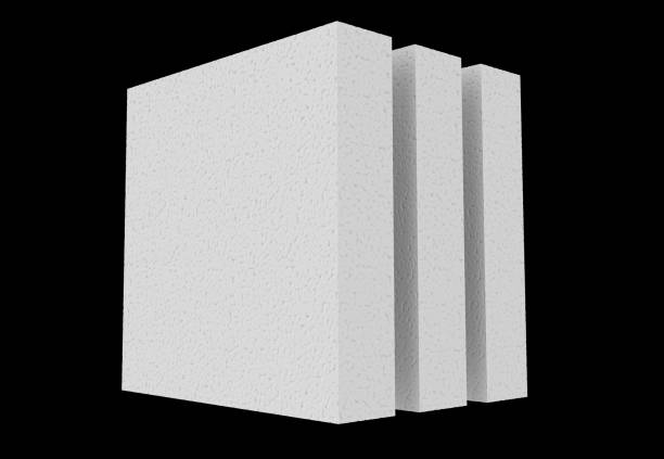 istock Styrofoam Sheats Stacked on white backkground - 3d illustration 1353790870