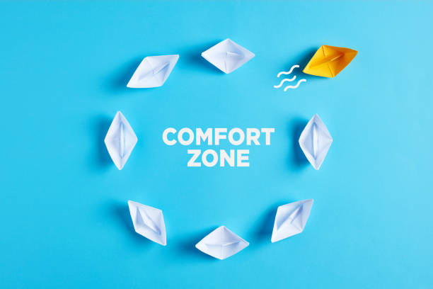 istock Getting out of the comfort zone concept concept. 1353794368