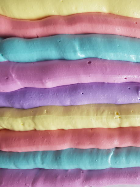 istock Multicolored meringue is deposited on the surface. Confectionery. Holiday 1353794491