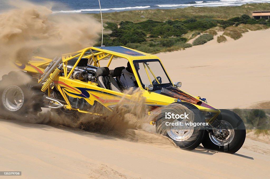Dune Buggy Yellow Throwing Sand In Turn Winchester Bay Oregon Stock Photo - Download Now - iStock