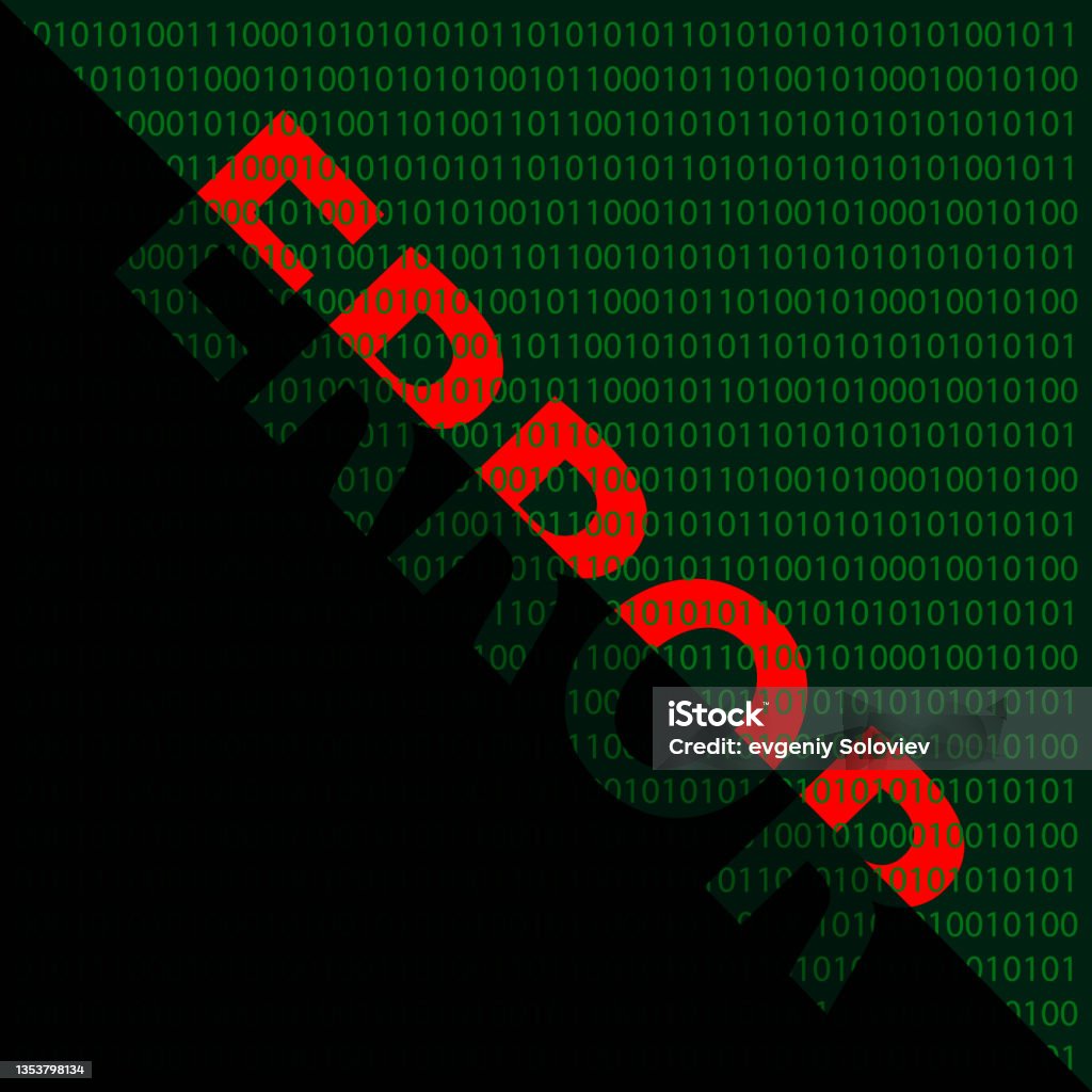 Binary Code With Error Vector Graphics Stock Illustration - Download ...