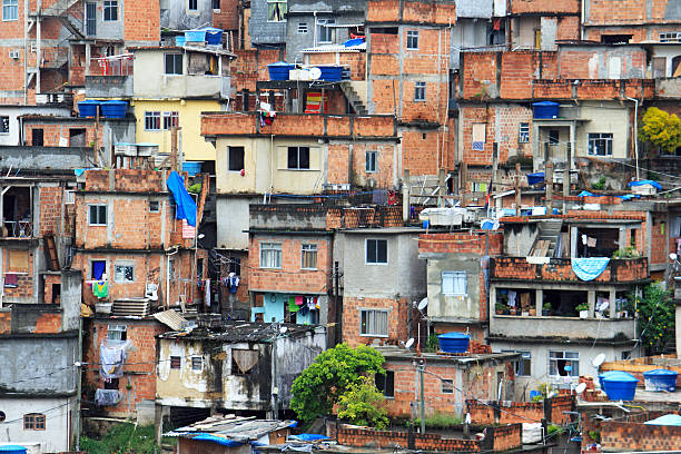 빈민가 리우데자네이루 - slum rio de janeiro poverty brazil 뉴스 사진 이미지