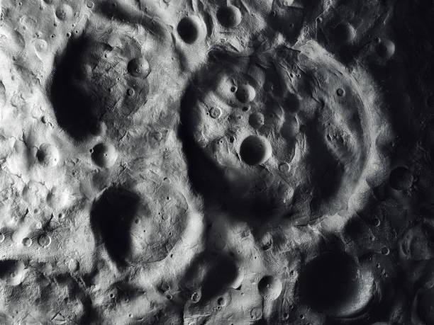 istock Large impact craters on the surface of the moon 1353801354