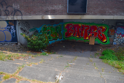 Maasboulevard Rotterdam - graffiti underneath the main road