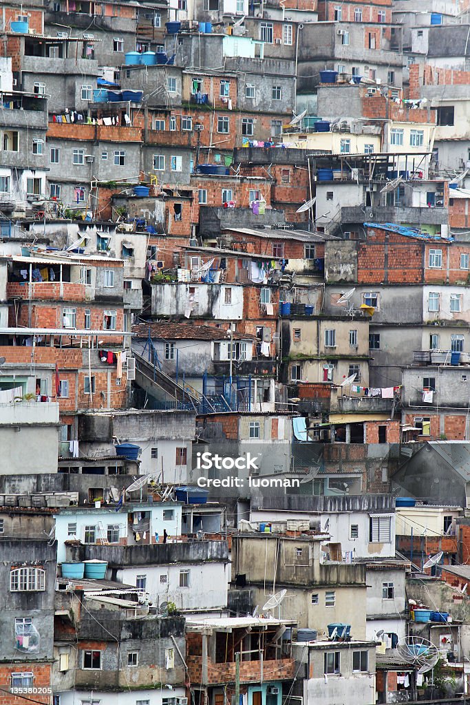 빈민가 리우데자네이루 - 로열티 프리 0명 스톡 사진