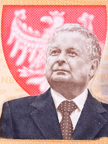 Lech Kaczynski a portrait from Polish money - Zloty