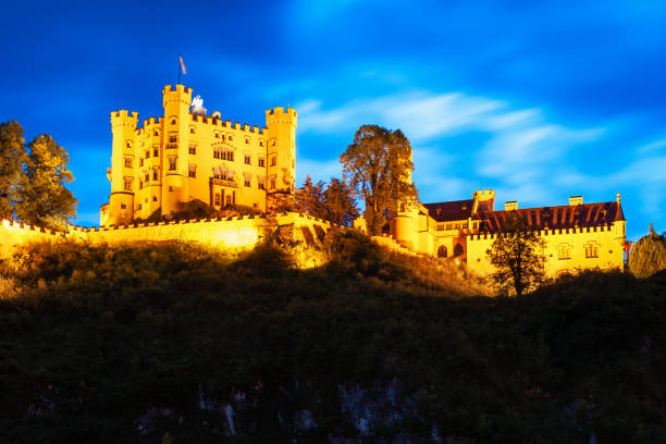 замок хоэншвангау, германия - hohenschwangau castle стоковые фото и изображения