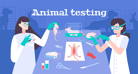 Animal Testing Inference Task Animal Testing Laboratory Background Stock Illustration - Download ...