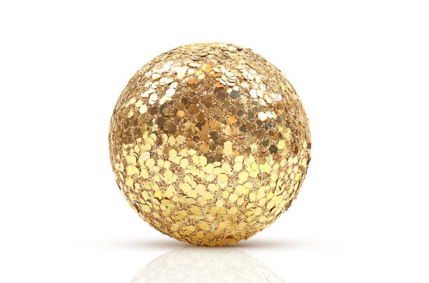 Red crystal ball on white background
