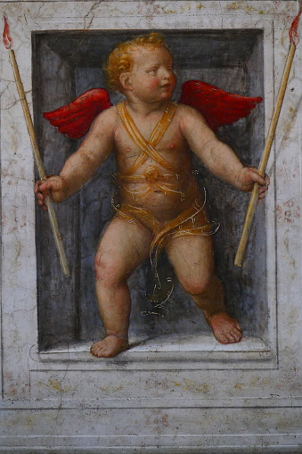 Church of San Maurizio al Monastero Maggiore, Milan : fresco of an angel