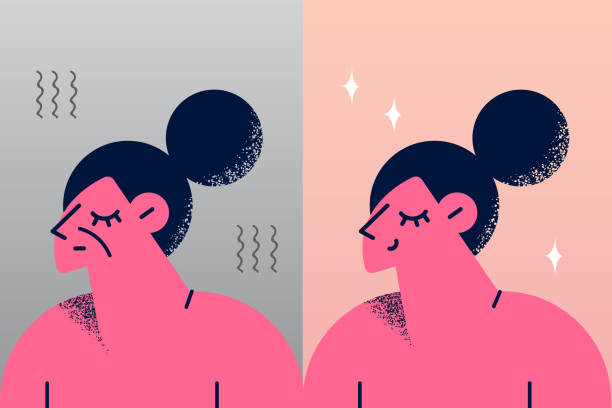 ilustrações, clipart, desenhos animados e ícones de mulher antes e depois da cirurgia plástica - face lift illustrations