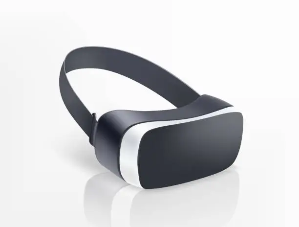 Vector illustration of Virtual reality glasses on white background. Realistic vector illustration