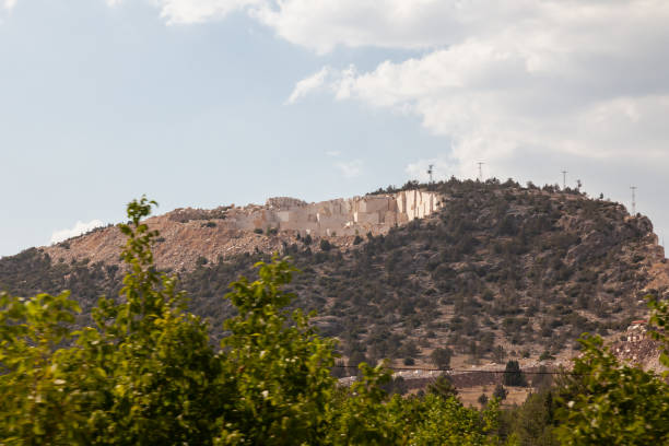 istock High stone mountain and marble quarries in Turkey. Open marble mining. Environment mining 1353821334